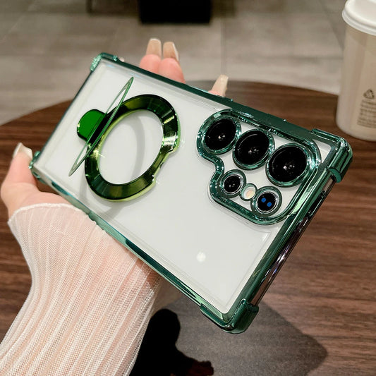 Plating magnetic ring stand holder wireless charging case samsung - product image