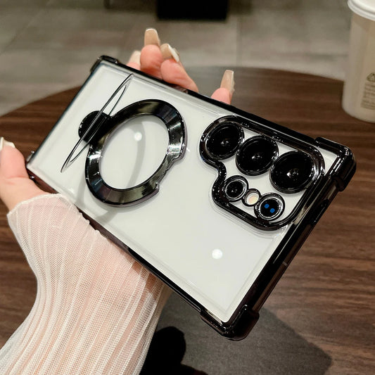 Plating magnetic ring stand holder wireless charging case samsung - product image