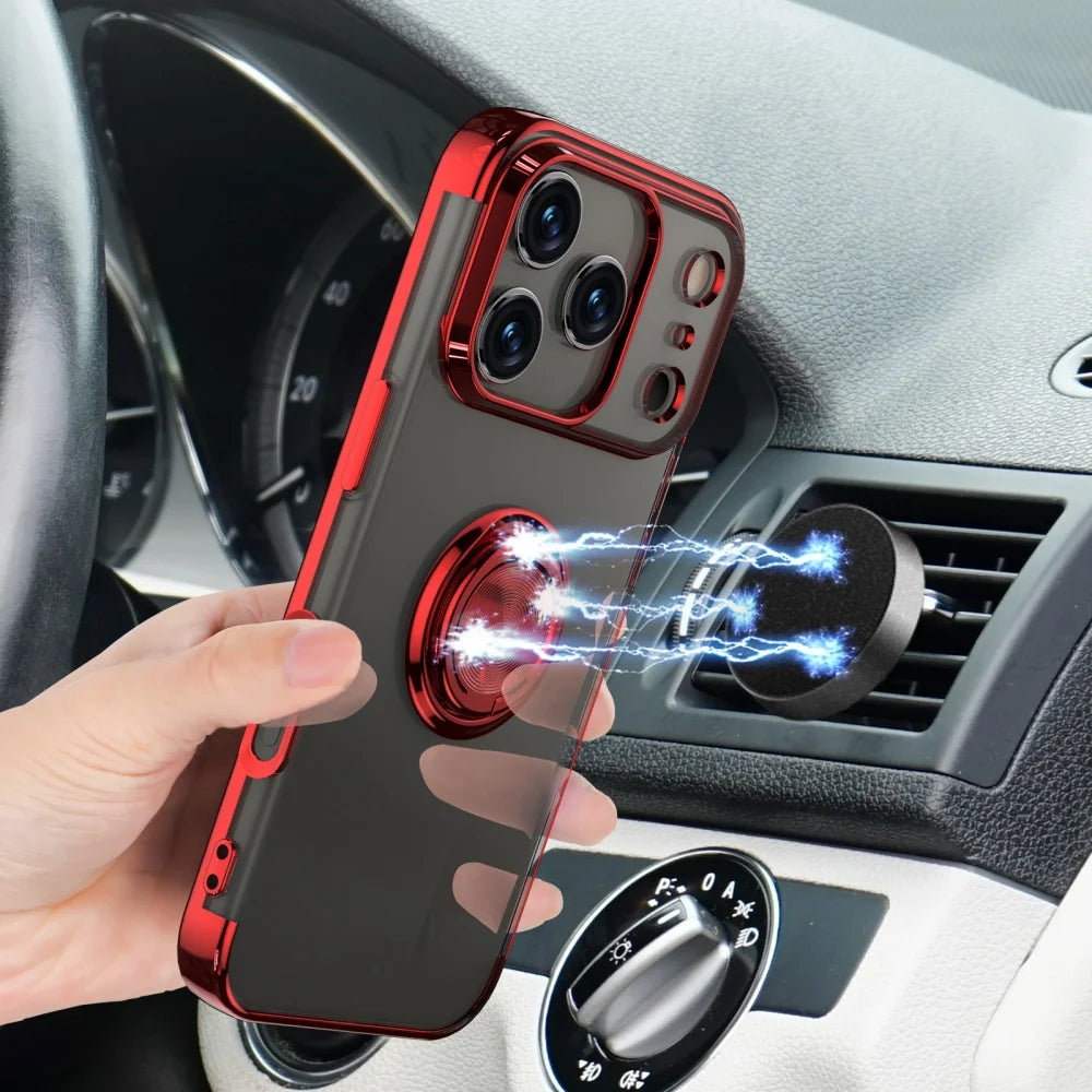 Plating magnetic slot card holder wallet case - product image