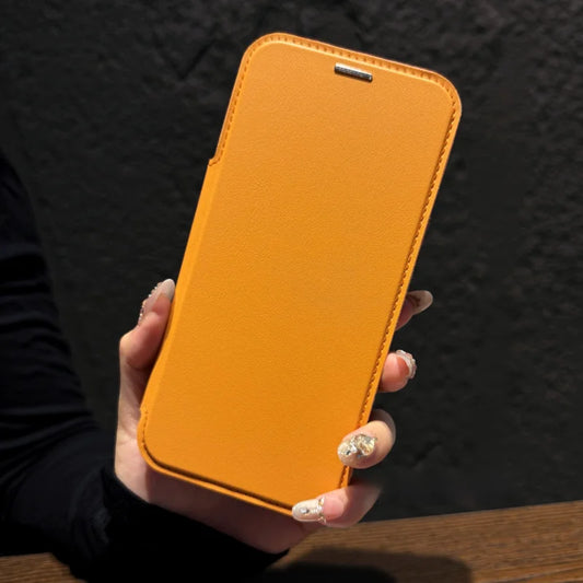 Plating magnetic slot card leather wallet case - product image