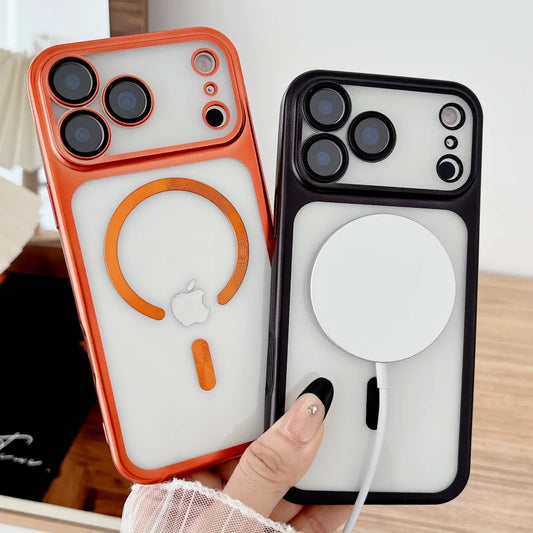 Plating magnetic transparent soft silicone camera protection - product image