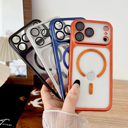 Plating magnetic transparent soft silicone camera protection - product image