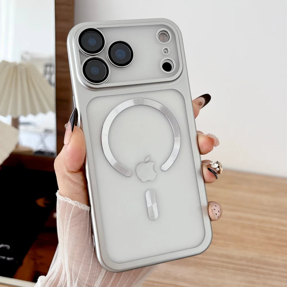 Plating magnetic transparent soft silicone camera protection - product image