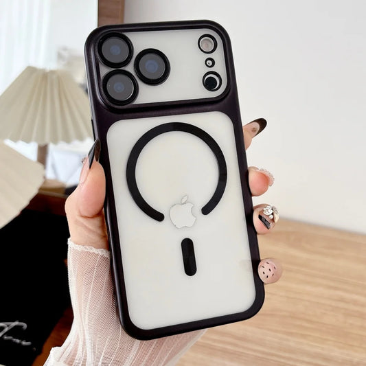 Plating magnetic transparent soft silicone camera protection - product image