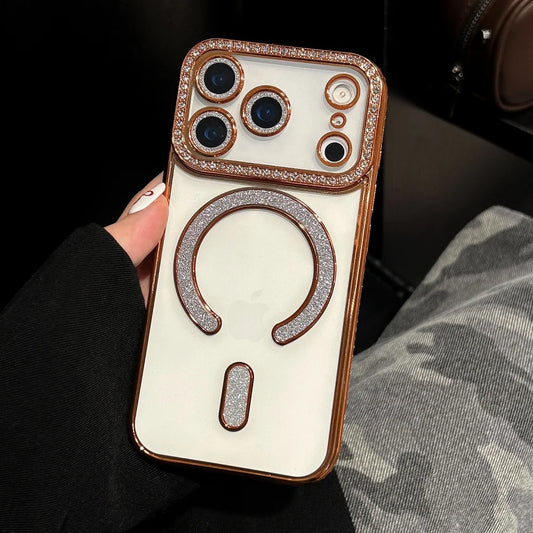 Plating magnetic transparent soft silicone shockproof case - product image