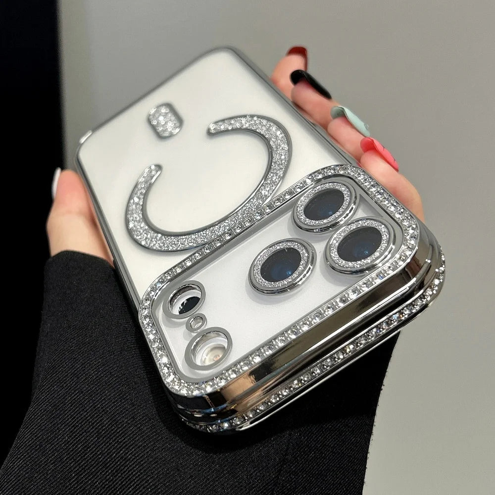 Plating magnetic transparent soft silicone shockproof case - product image