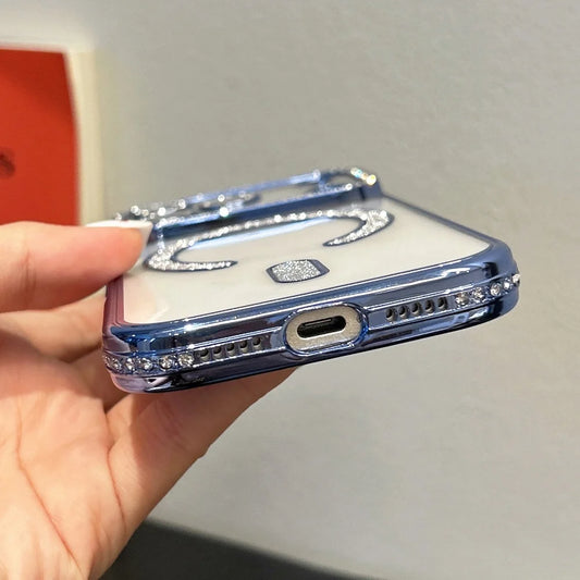 Plating magnetic transparent soft silicone shockproof case - product image