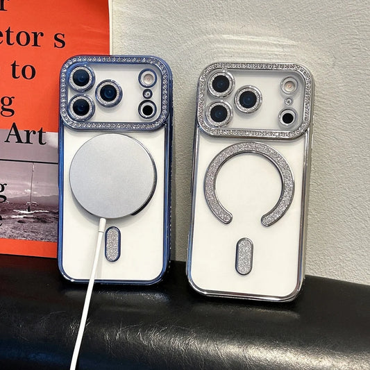 Plating magnetic transparent soft silicone shockproof case - product image