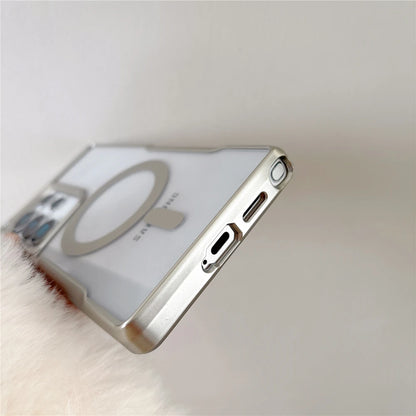 Plating magnetic transparent wireless charging case samsung - product image