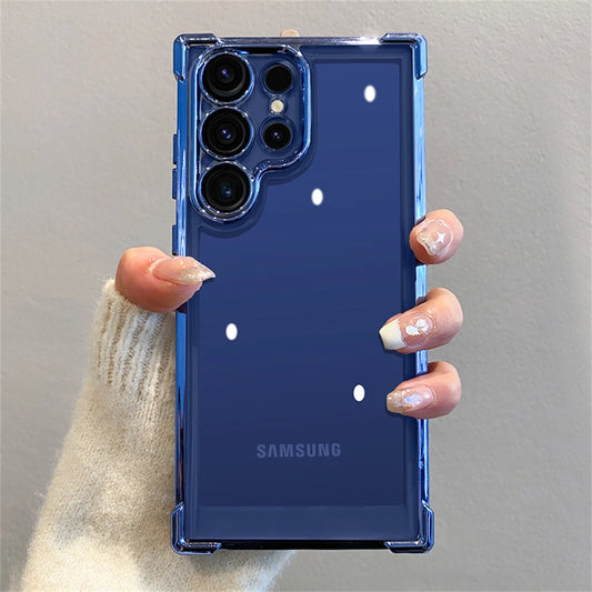 Plating transparent glass camera protection shockproof case samsung - product image