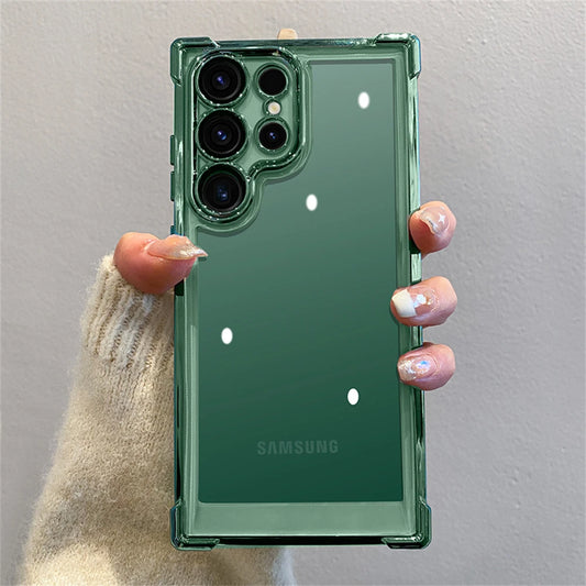 Plating transparent glass camera protection shockproof case samsung - product image