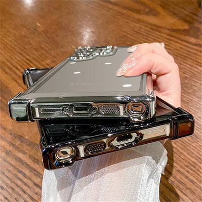 Plating transparent glass camera protection shockproof case samsung - product image