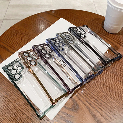 Plating transparent glass camera protection shockproof case samsung - product image