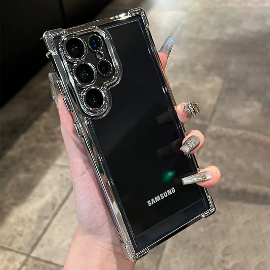 Plating transparent soft shockproof lens protection case samsung - product image