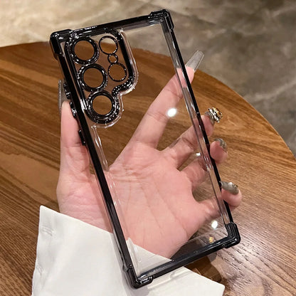 Plating transparent soft shockproof lens protection case samsung - product image