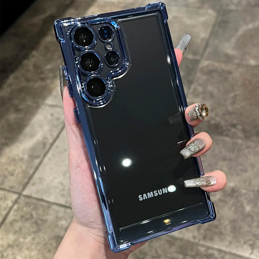 Plating transparent soft shockproof lens protection case samsung - product image