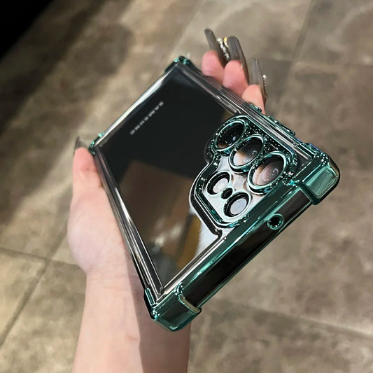 Plating transparent soft shockproof lens protection case samsung - product image