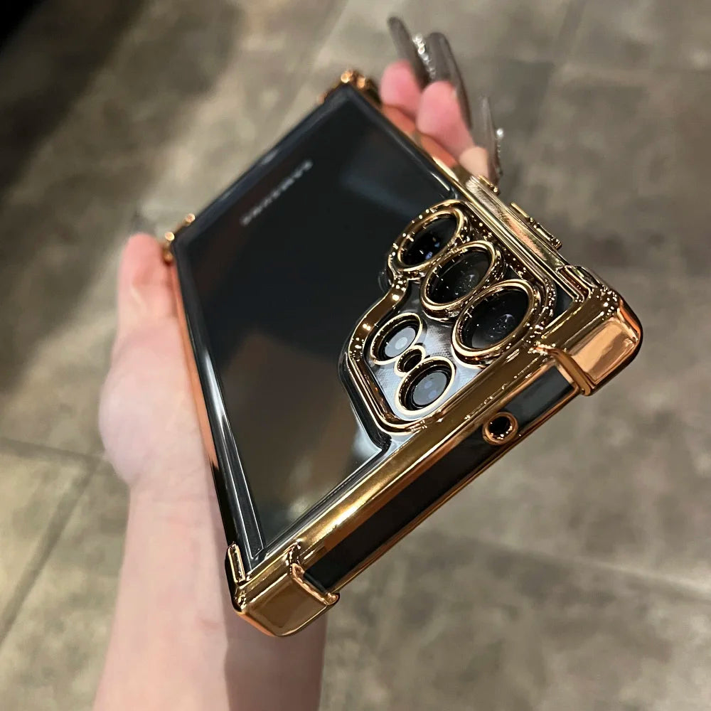 Plating transparent soft shockproof lens protection case samsung - product image