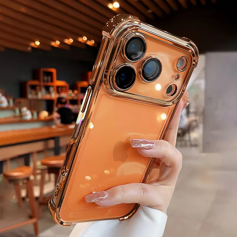 Plating transparent soft silicone camera protection bumper - product image