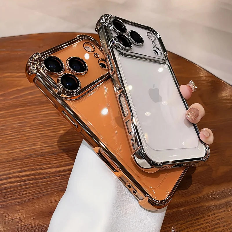 Plating transparent soft silicone camera protection bumper - product image