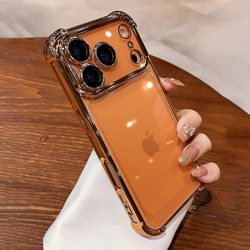 Plating transparent soft silicone camera protection bumper - product image