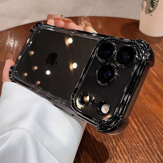 Plating transparent soft silicone camera protection bumper - product image