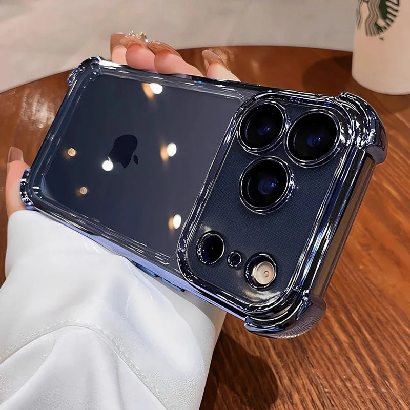 Plating transparent soft silicone camera protection bumper - product image