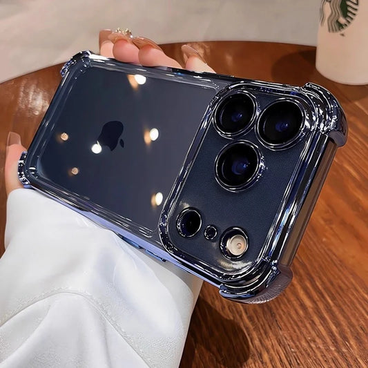 Plating transparent soft silicone camera protection bumper - product image