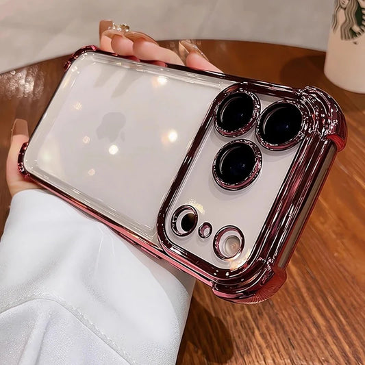 Plating transparent soft silicone camera protection bumper - product image