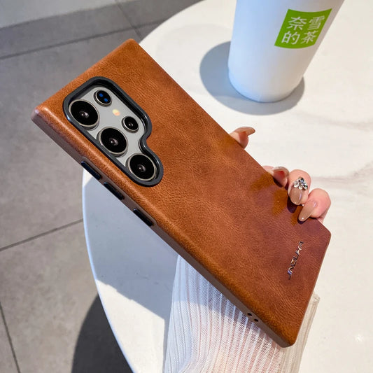 Premium pu leather shockproof business phone case samsung - product image