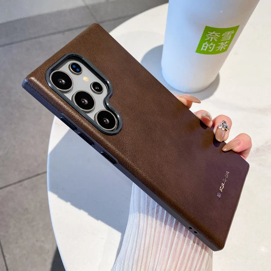 Premium pu leather shockproof business phone case samsung - product image