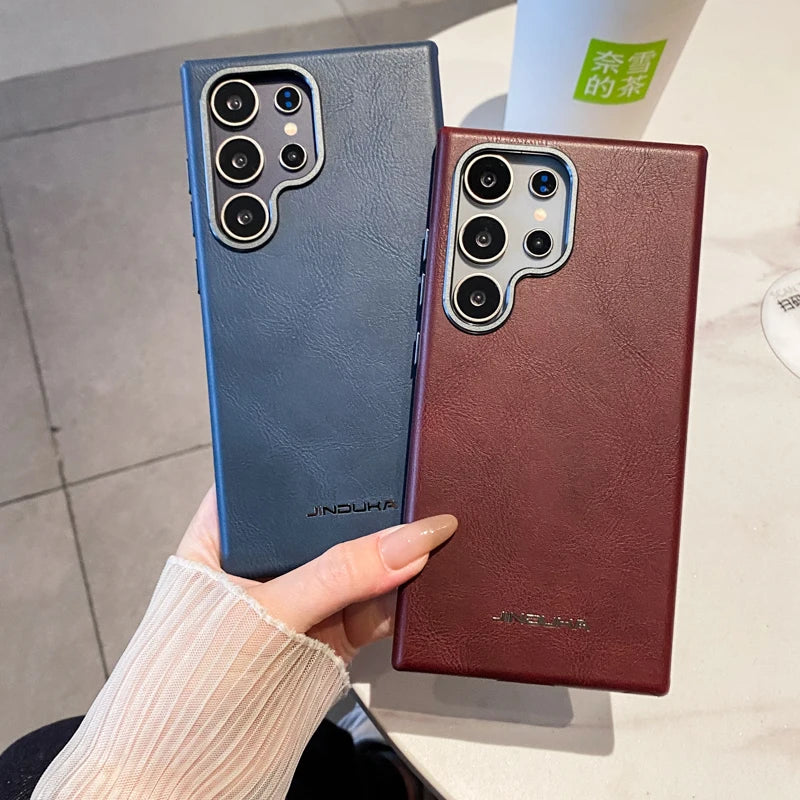 Premium pu leather shockproof business phone case samsung - product image