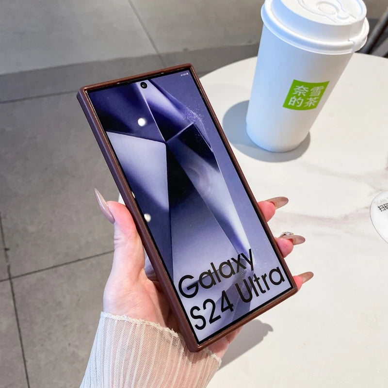 Premium pu leather shockproof business phone case samsung - product image