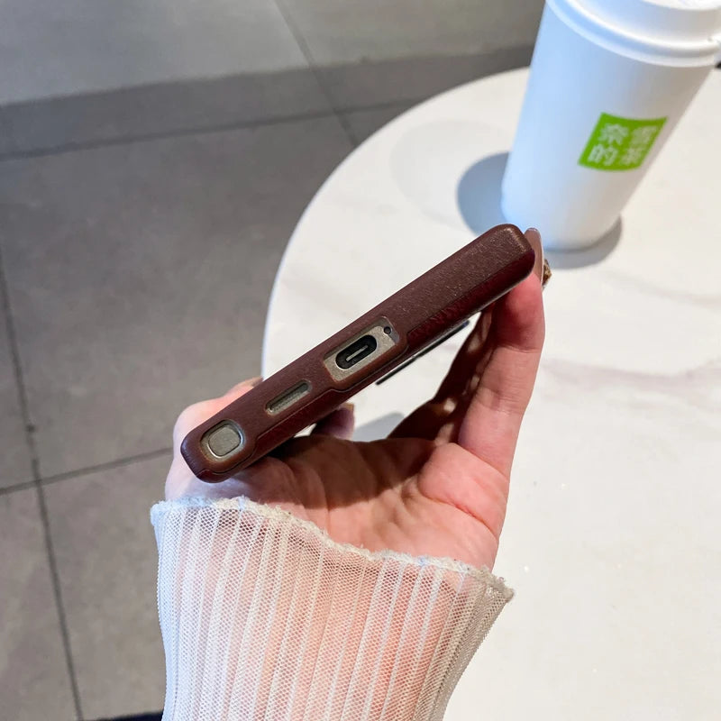 Premium pu leather shockproof business phone case samsung - product image