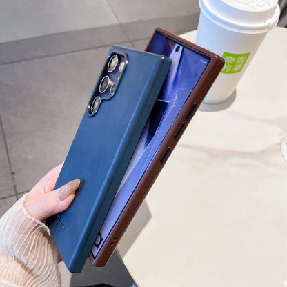 Premium pu leather shockproof business phone case samsung - product image