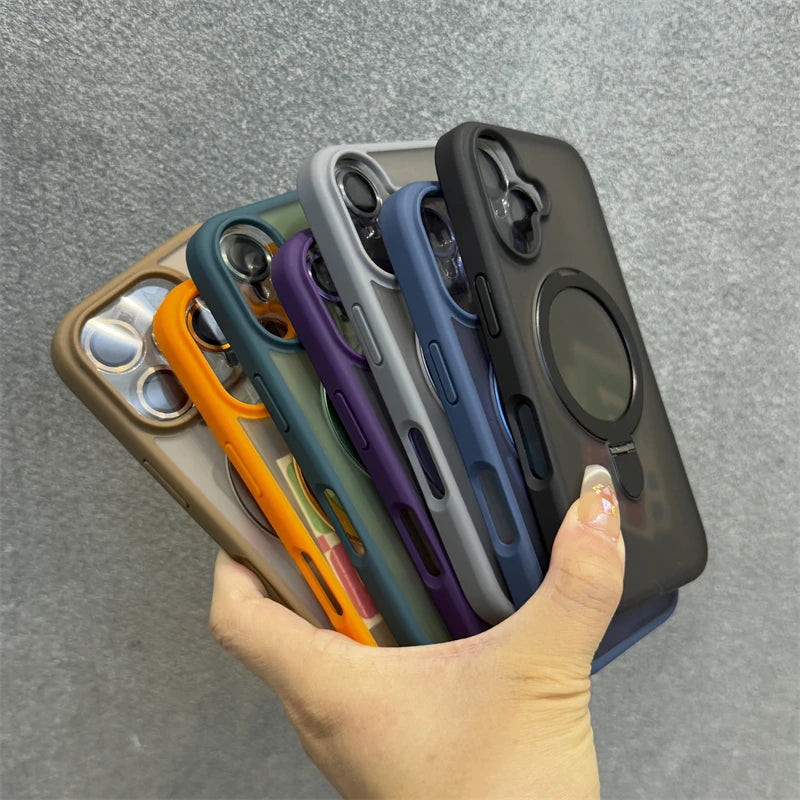 Ring magnetic stand holder matte case - product image