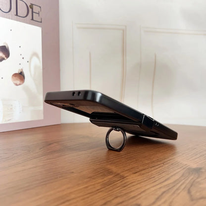 Ring stand holder leather magnetic case - product image