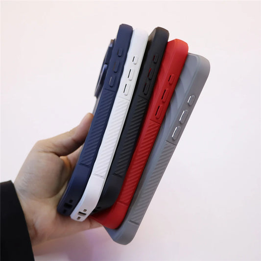 Ripple pattern magnetic lens stand camera protection case - product image