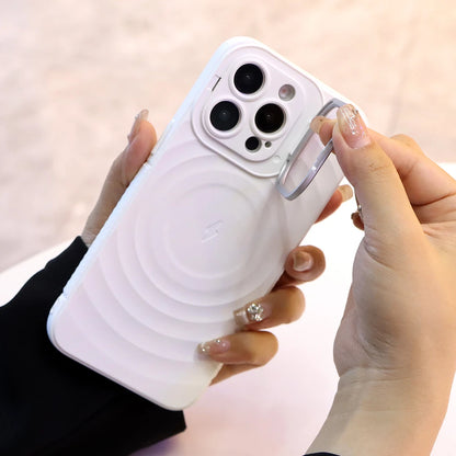 Ripple pattern magnetic lens stand camera protection case - product image
