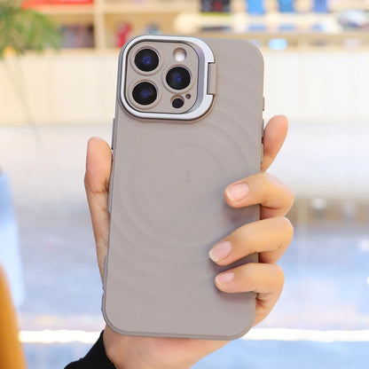 Ripple pattern magnetic lens stand camera protection case - product image