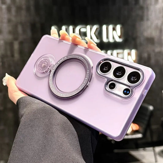 Rotating bracket ring stand magnetic wireless charging case samsung - product image