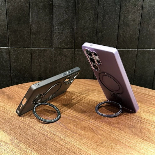 Rotating bracket ring stand magnetic wireless charging case samsung - product image