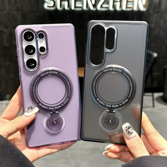 Rotating bracket ring stand magnetic wireless charging case samsung - product image