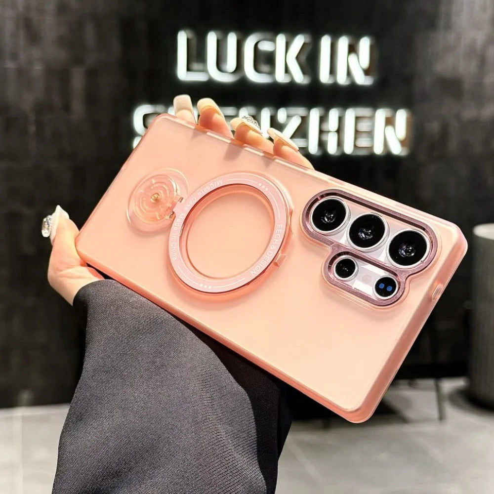 Rotating bracket ring stand magnetic wireless charging case samsung - product image