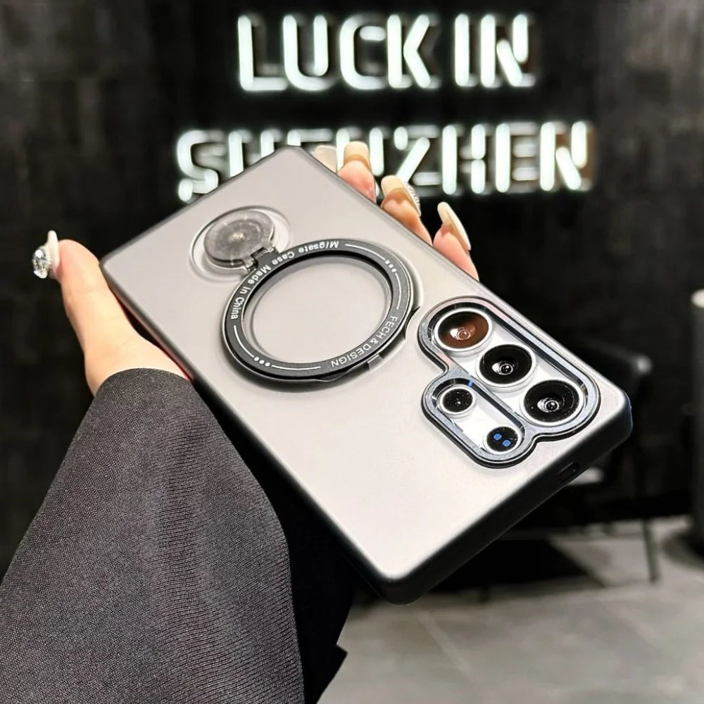 Rotating bracket ring stand magnetic wireless charging case samsung - product image