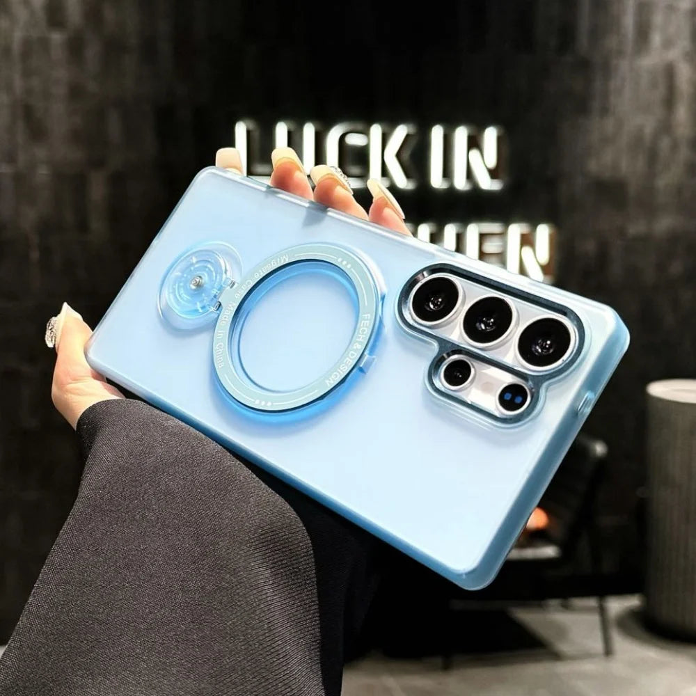 Rotating bracket ring stand magnetic wireless charging case samsung - product image