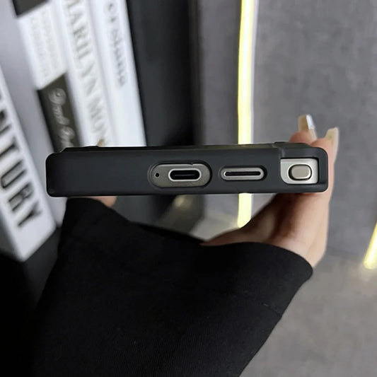 Rugged armor magnetic wireless charging lens stand case - product image