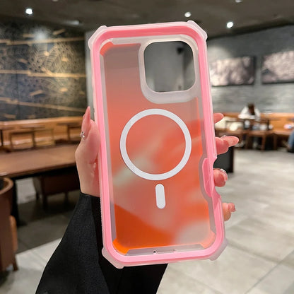 Shockproof aurora gradient magnetic armor bumper case - product image