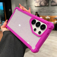 Shockproof Bling Glitter Transparent Silicone Case Samsung