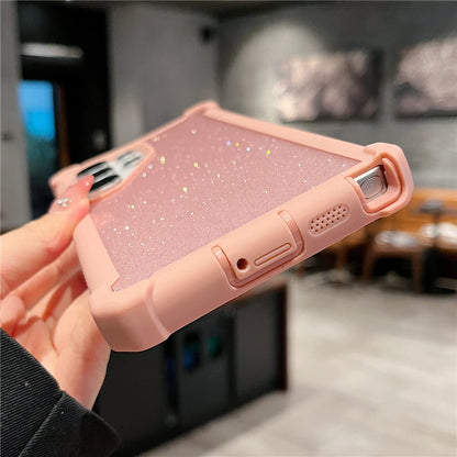 Shockproof bling glitter transparent silicone case samsung - product image